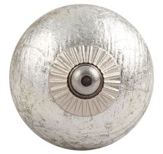 Silver Round Silver Fitting Ceramic Knob